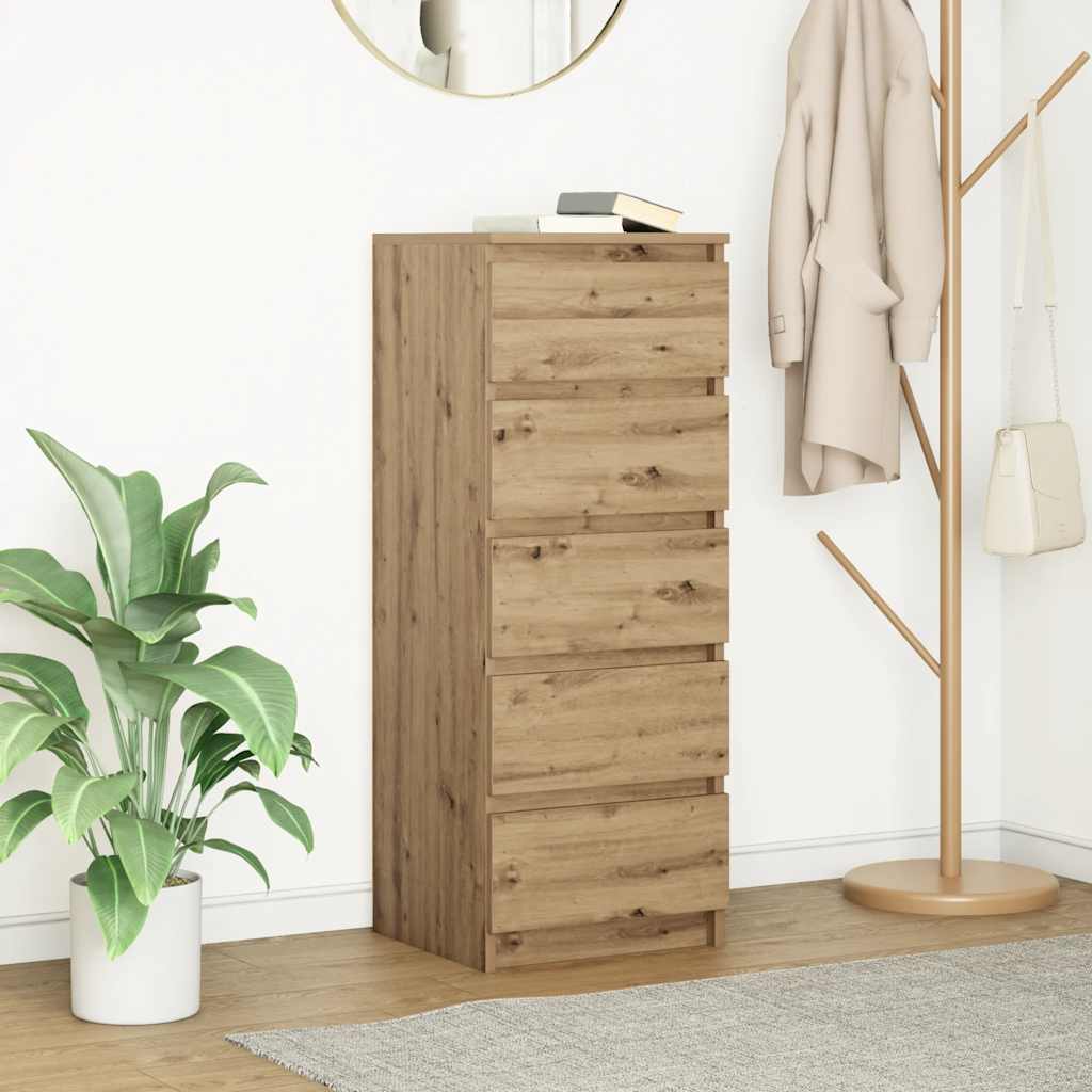 Bufetă cu sertare Stejar Artisan 37,5x35x99 cm Lemn prelucrat GartenMobel Dekor