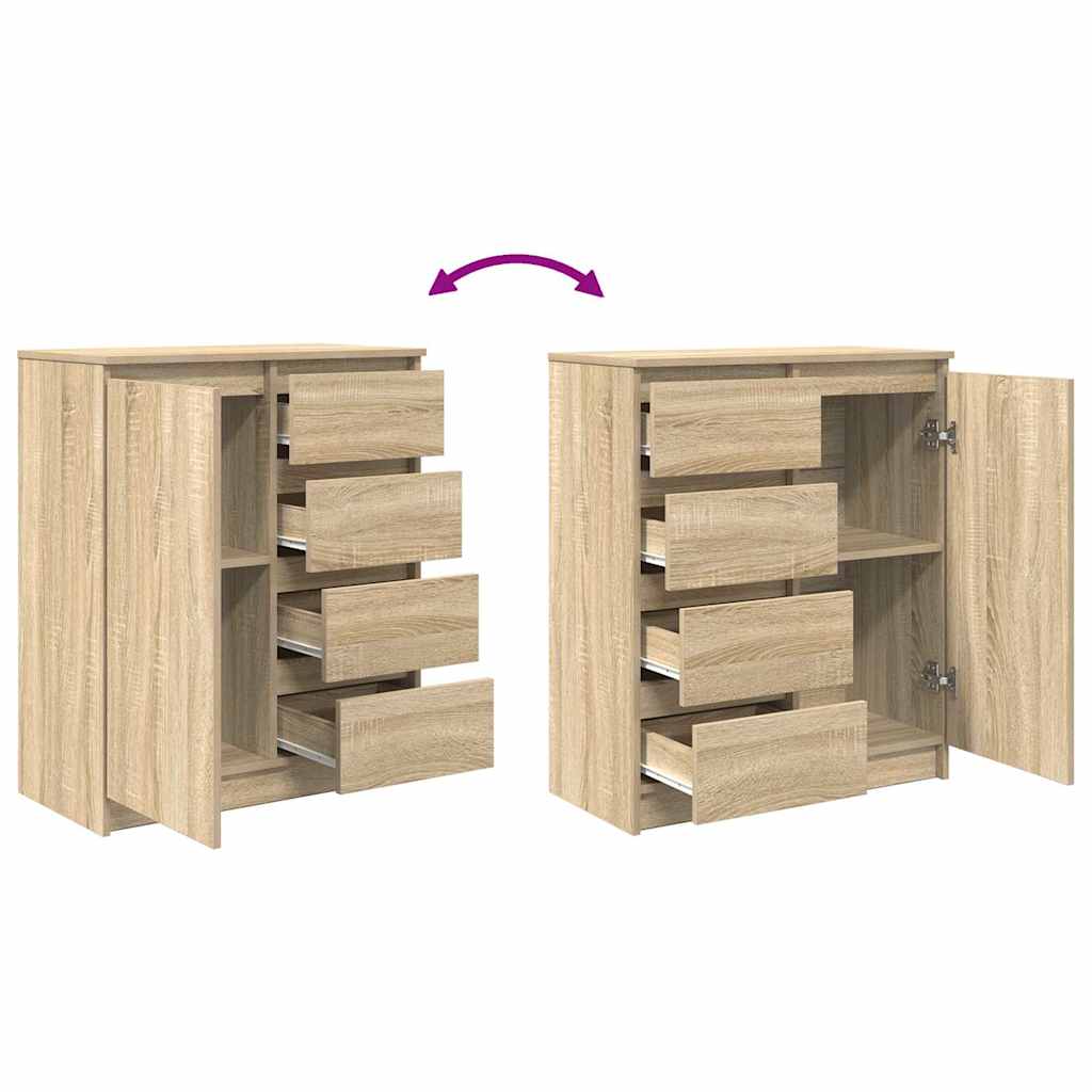 Bufetă cu sertare Stejar Sonoma 71x35x84 cm Lemn prelucrat GartenMobel Dekor