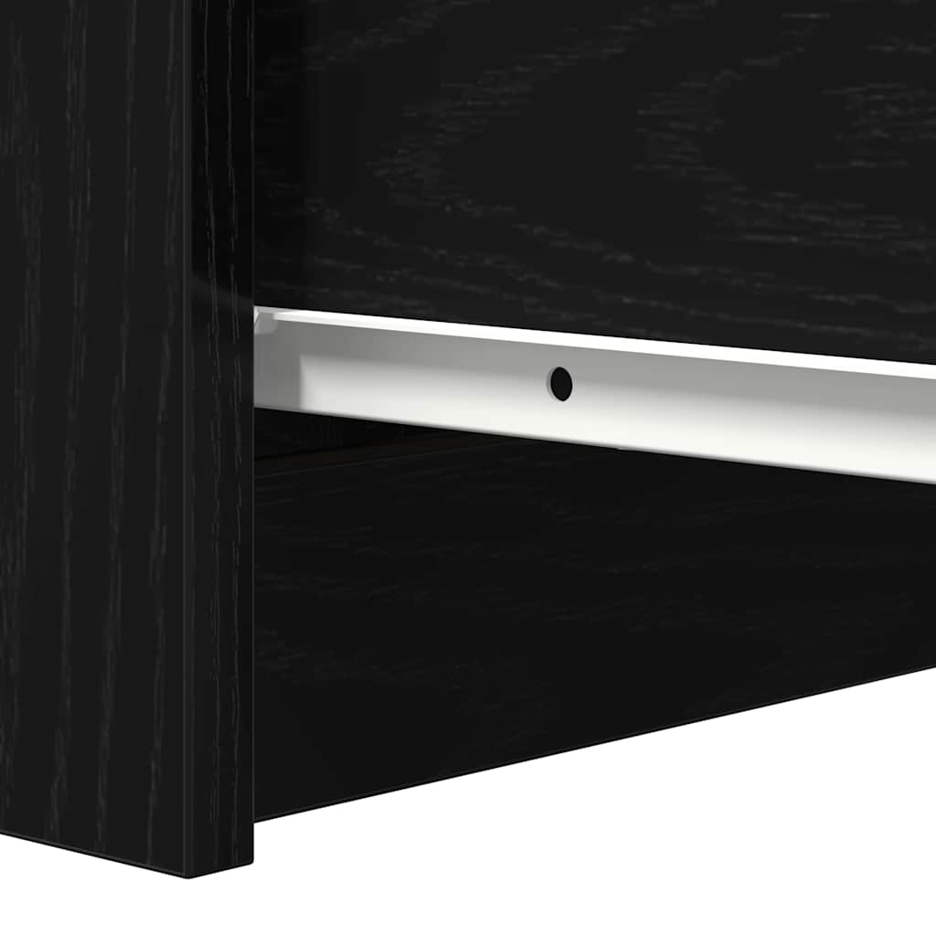 Bufetă cu sertare Stejar negru 37,5x35x99 cm Lemn prelucrat GartenMobel Dekor