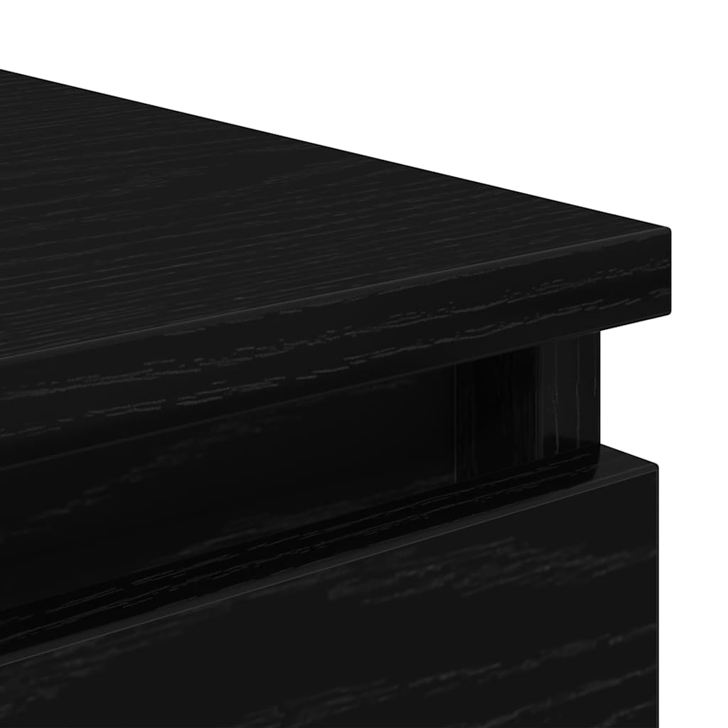 Bufetă cu sertare Stejar negru 37,5x35x99 cm Lemn prelucrat GartenMobel Dekor