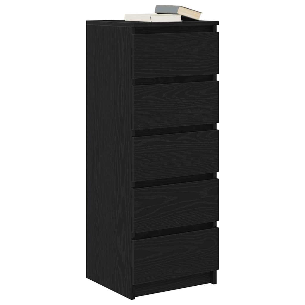 Bufetă cu sertare Stejar negru 37,5x35x99 cm Lemn prelucrat GartenMobel Dekor