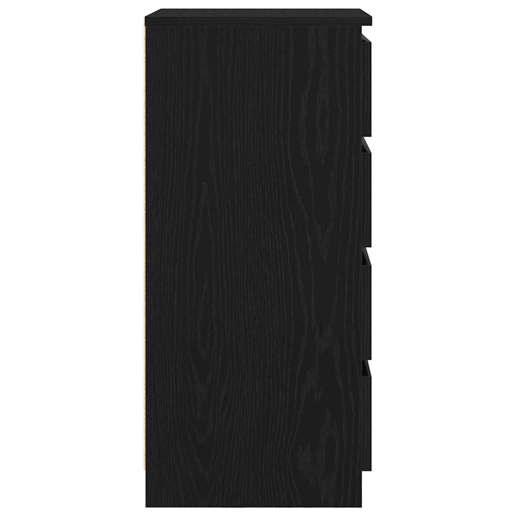 Bufetă cu sertare Stejar negru 37,5x35x99 cm Lemn prelucrat GartenMobel Dekor