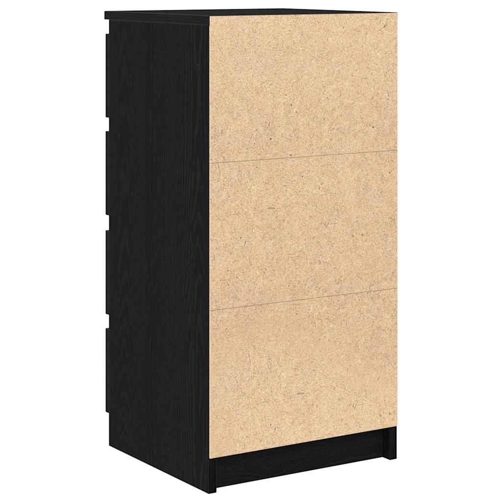 Bufetă cu sertare Stejar negru 37,5x35x99 cm Lemn prelucrat GartenMobel Dekor