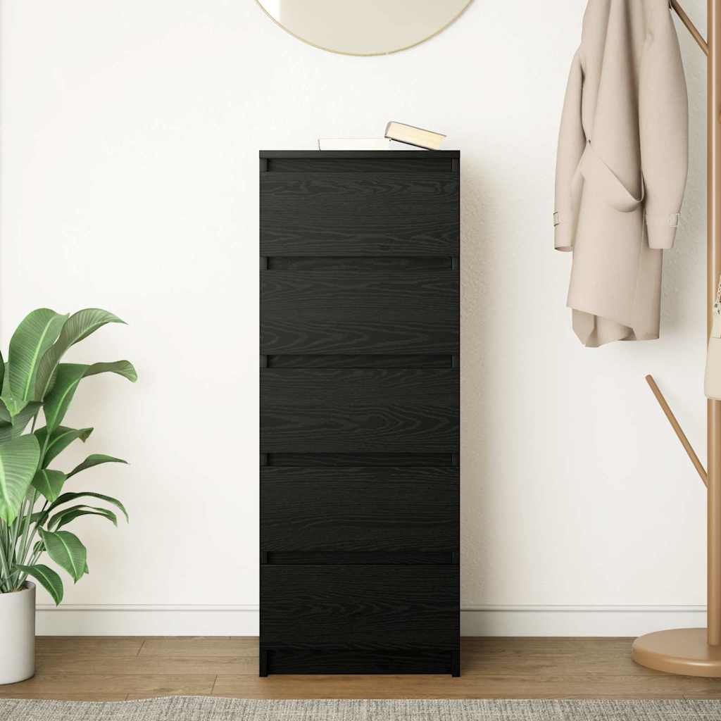 Bufetă cu sertare Stejar negru 37,5x35x99 cm Lemn prelucrat GartenMobel Dekor