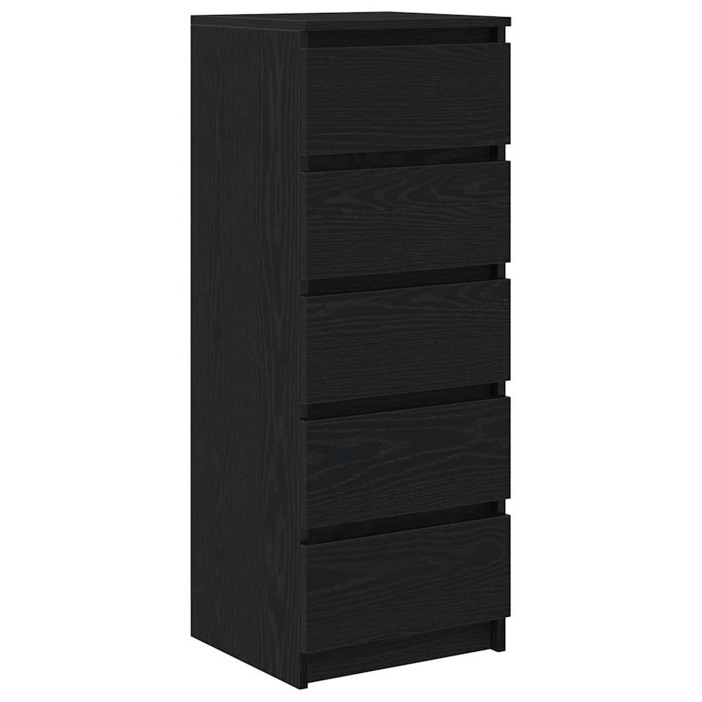 Bufetă cu sertare Stejar negru 37,5x35x99 cm Lemn prelucrat GartenMobel Dekor