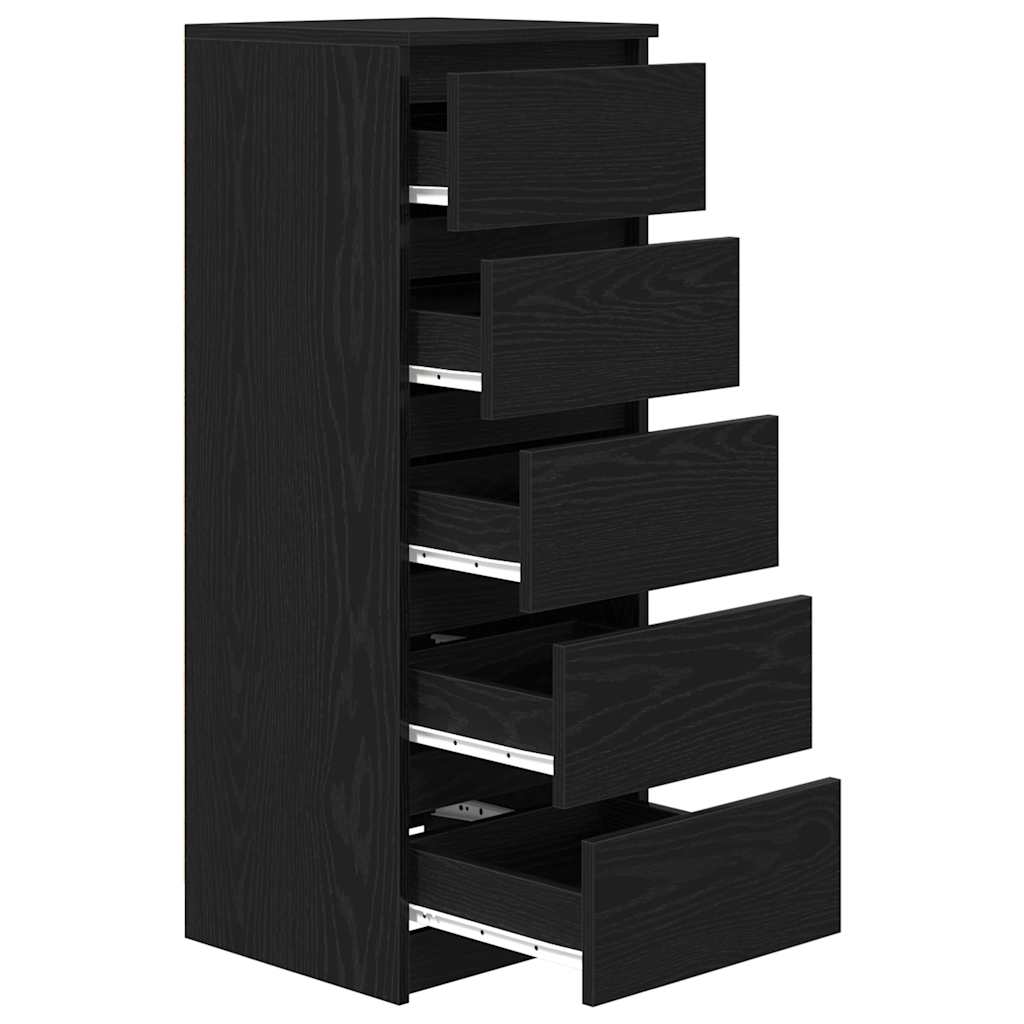 Bufetă cu sertare Stejar negru 37,5x35x99 cm Lemn prelucrat GartenMobel Dekor