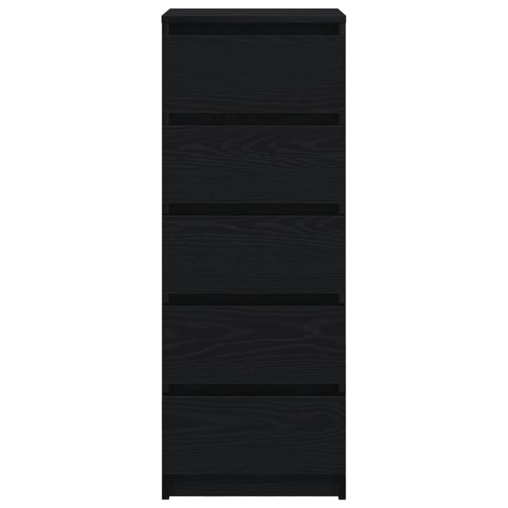Bufetă cu sertare Stejar negru 37,5x35x99 cm Lemn prelucrat GartenMobel Dekor