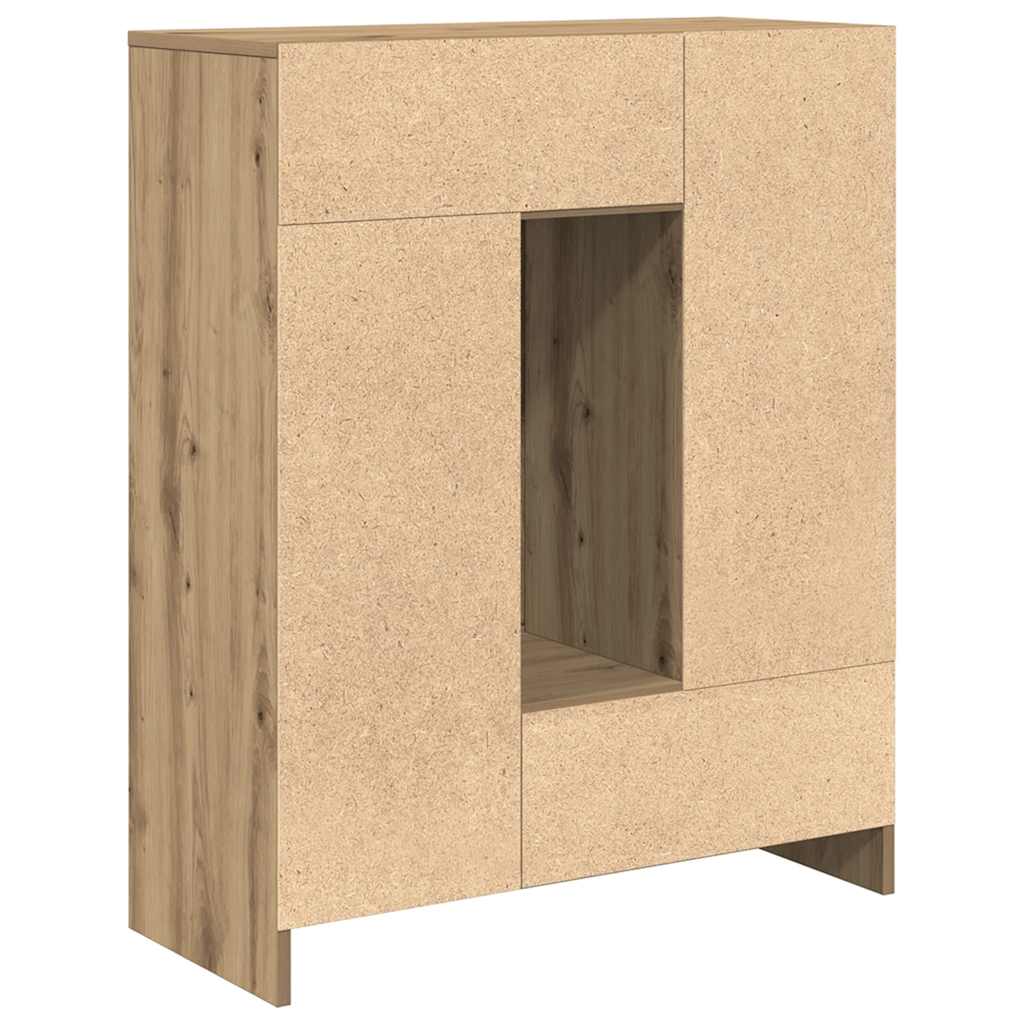 Bufetă cu sertare și uși Stejar Artisan 73x31x90 cm GartenMobel Dekor