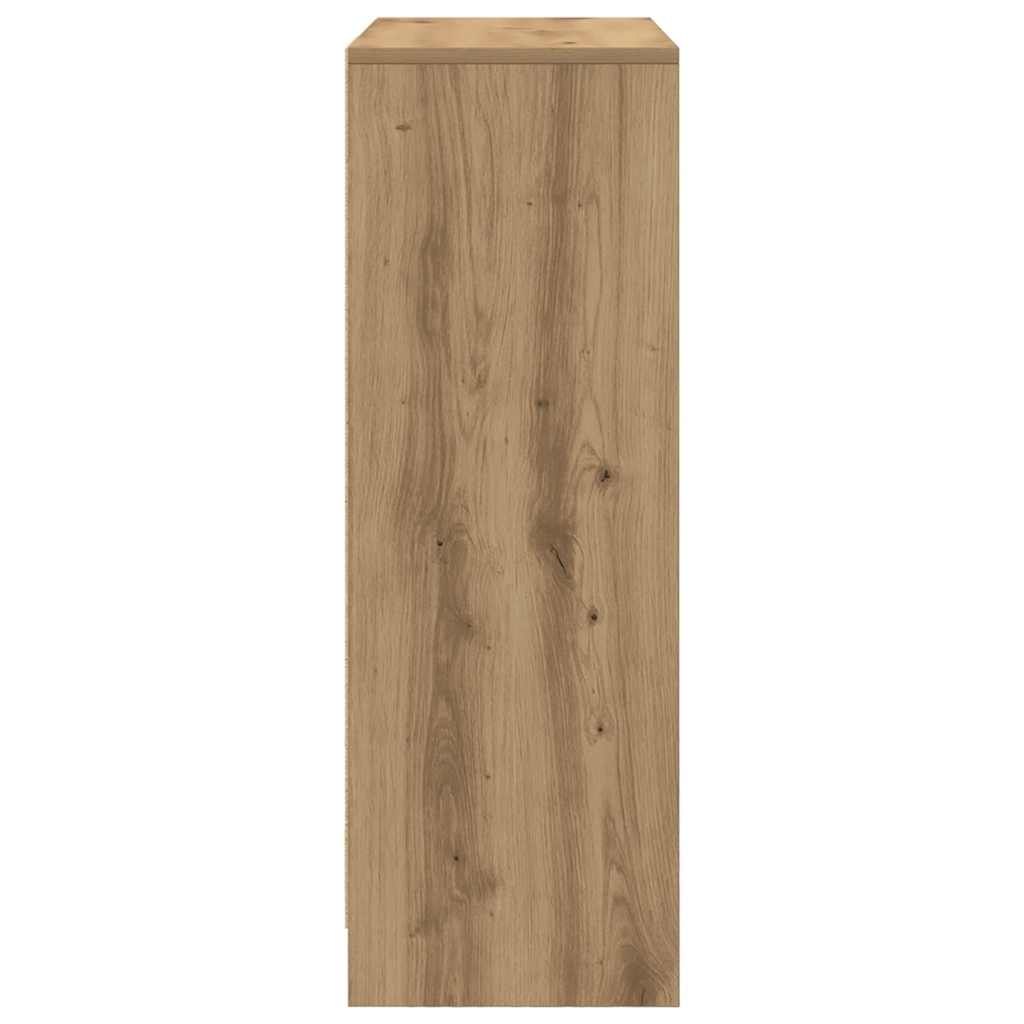 Bufetă cu sertare și uși Stejar Artisan 73x31x90 cm GartenMobel Dekor