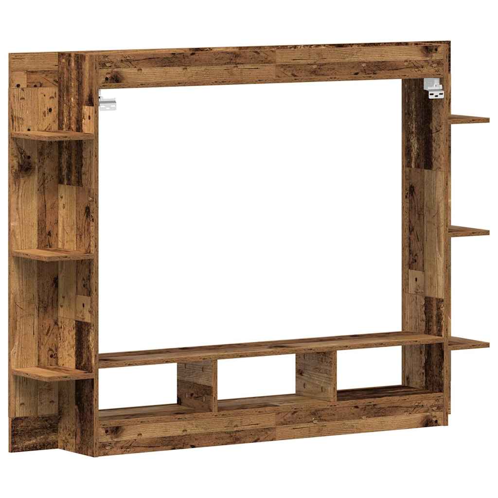 Cabinet TV Pe perete Lemn vechi 152 x 22 x 113 cm Lemn compozit GartenMobel Dekor