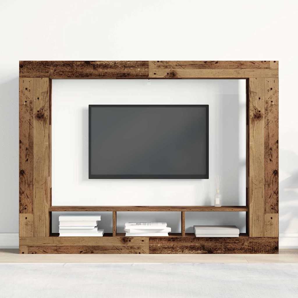 Cabinet TV Pe perete Lemn vechi 152 x 22 x 113 cm Lemn compozit GartenMobel Dekor