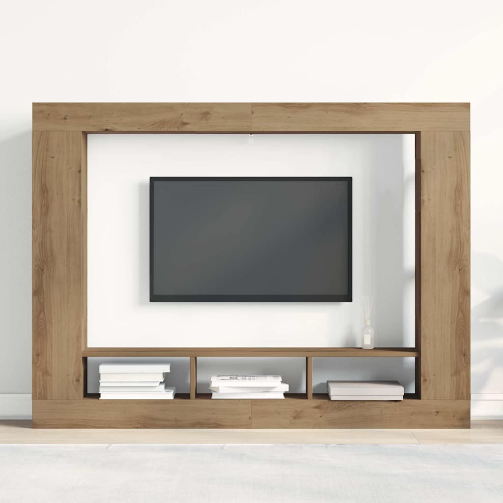 Cabinet TV stejar artizanal 152 x 22 x 113 cm Lemn compozit GartenMobel Dekor