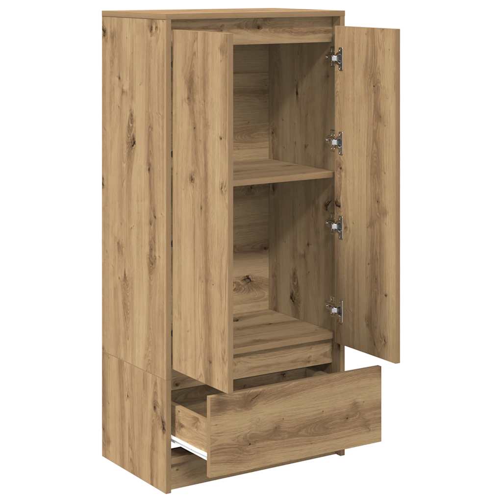 Dulap cu sertar Artisan Stejar 55,5x34x119,5 cm lemn prelucrat GartenMobel Dekor