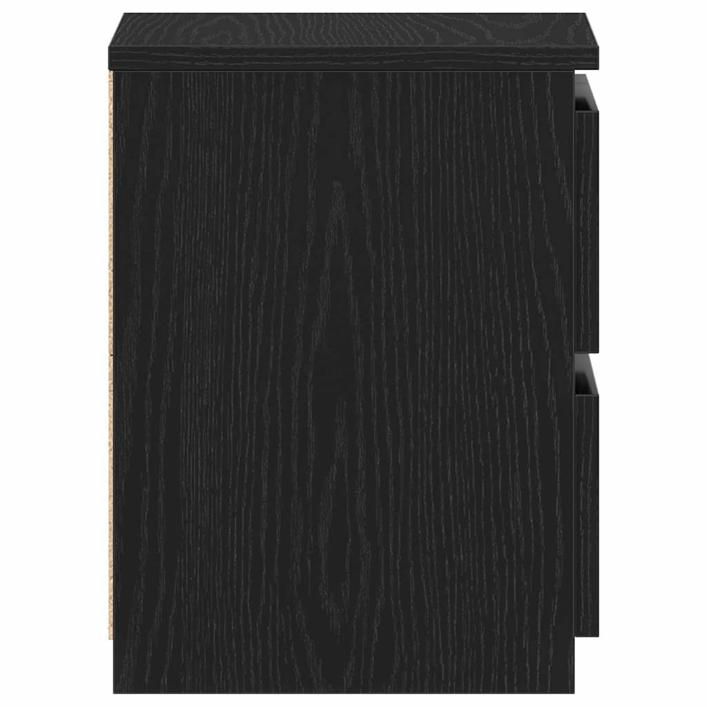 Dulap de noapte Stejar negru 30 x 30 x 40 cm Lemn compozit GartenMobel Dekor