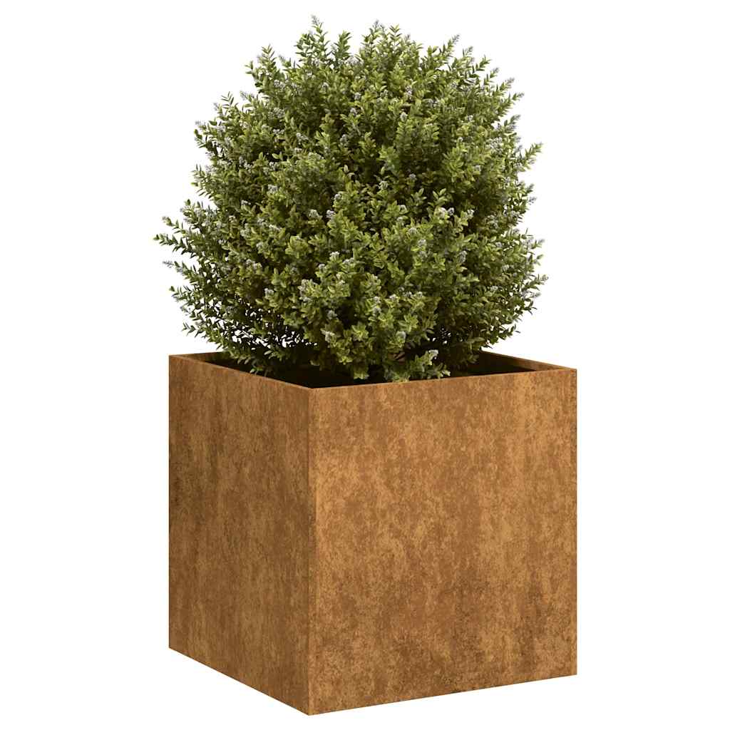 Jardinieră Rusty 40x40x40 cm Oțel pentru intemperii GartenMobel Dekor