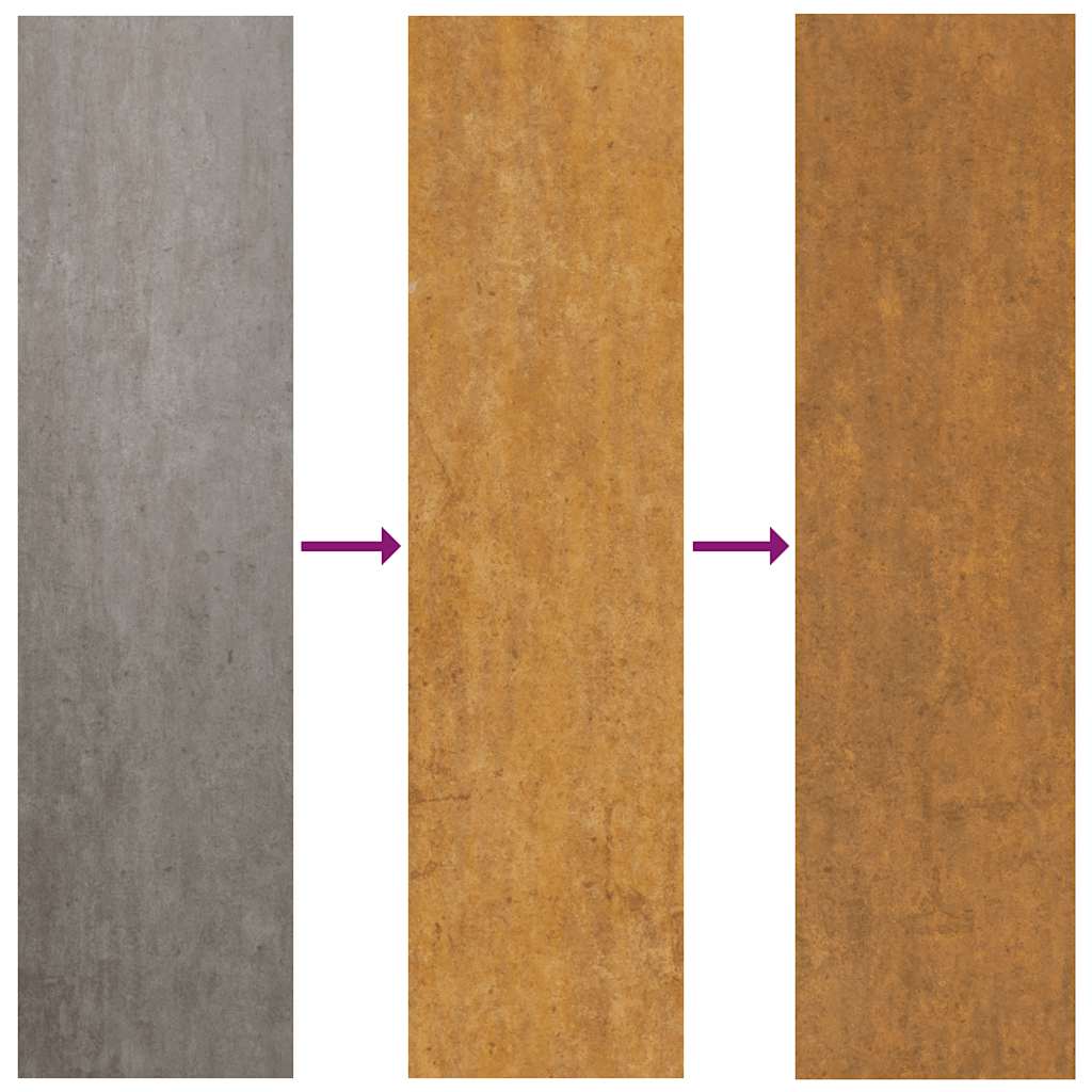 Jardinieră Rusty 40x40x40 cm Oțel pentru intemperii GartenMobel Dekor