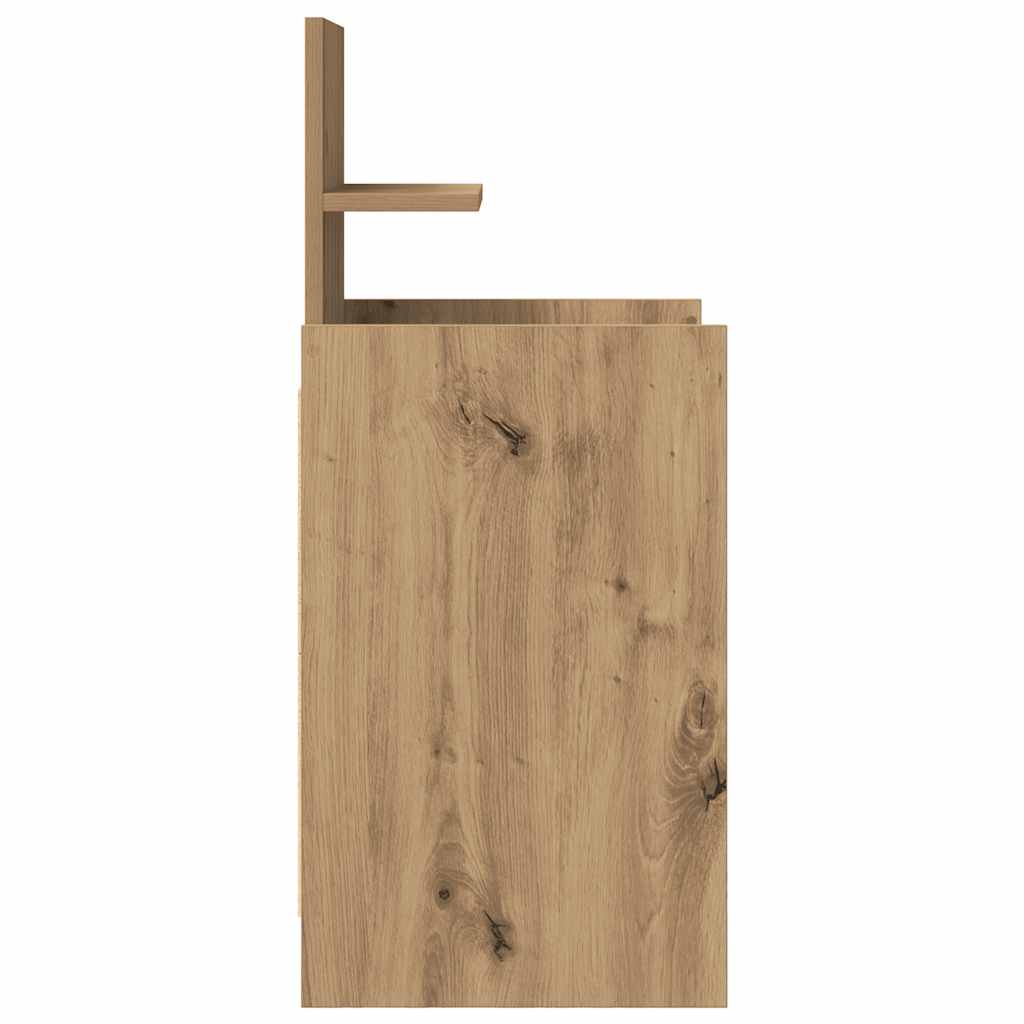 Noptiera cu 2 sertare Artisan Stejar 38x34x80 cm GartenMobel Dekor