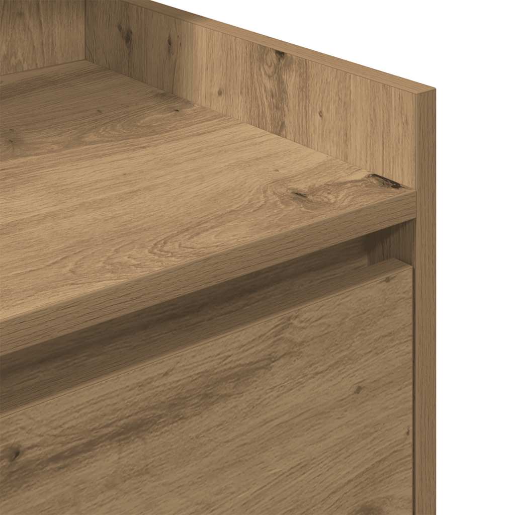 Noptiera cu 2 sertare Artisan Stejar 38x34x80 cm GartenMobel Dekor