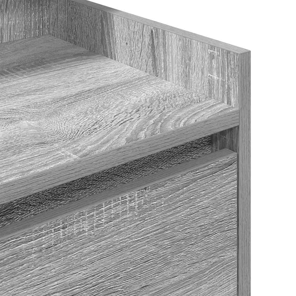 Noptiera cu 2 sertare Gri Sonoma 38x34x80 cm GartenMobel Dekor