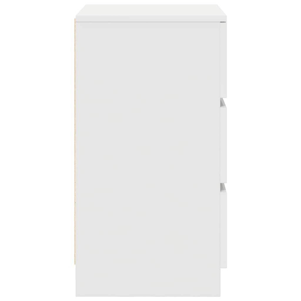 Noptiera cu 3 sertare alb 39x35x65 cm GartenMobel Dekor