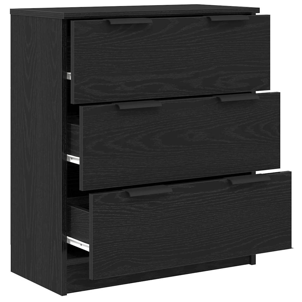 Bufet cu sertar Negru 60 x 30 x 70 cm Lemn compozit GartenMobel Dekor