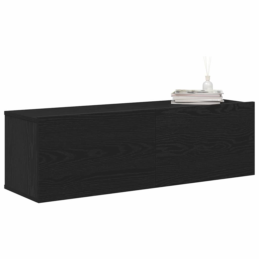 Cabinet TV 2 pcs Negru 100 x 30 x 30 cm Lemn compozit GartenMobel Dekor
