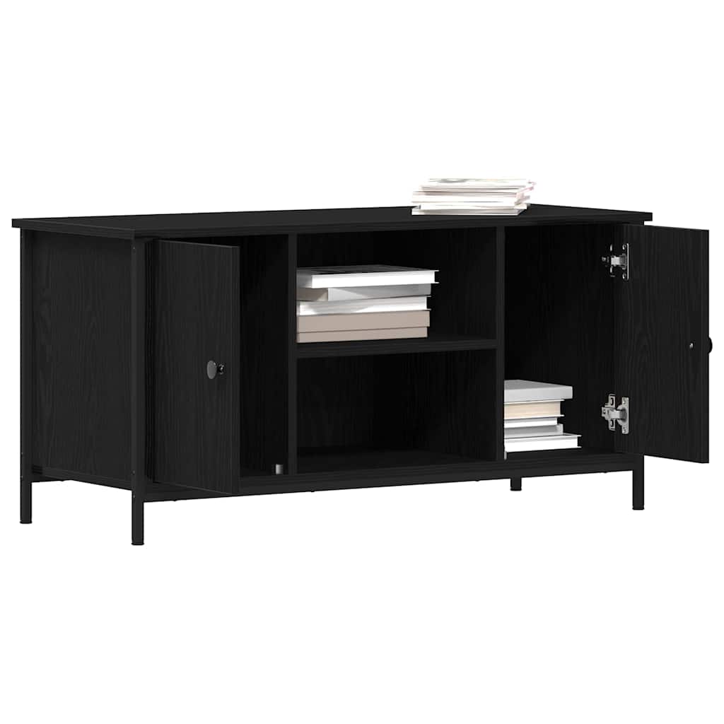 Cabinet TV Stejar negru 100 x 40 x 50 cm Lemn compozit GartenMobel Dekor