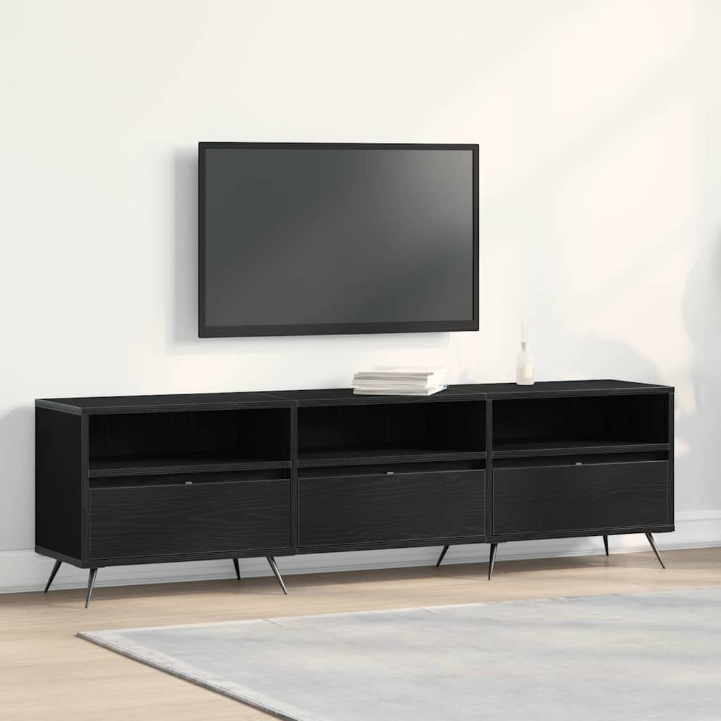 Cabinet TV Stejar negru 150 x 30 x 44.5 cm Lemn compozit GartenMobel Dekor