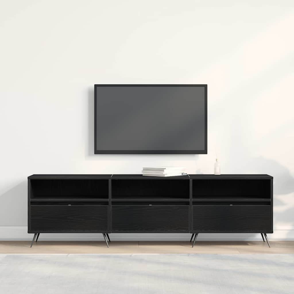 Cabinet TV Stejar negru 150 x 30 x 44.5 cm Lemn compozit GartenMobel Dekor