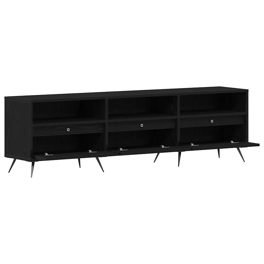 Cabinet TV Stejar negru 150 x 30 x 44.5 cm Lemn compozit GartenMobel Dekor