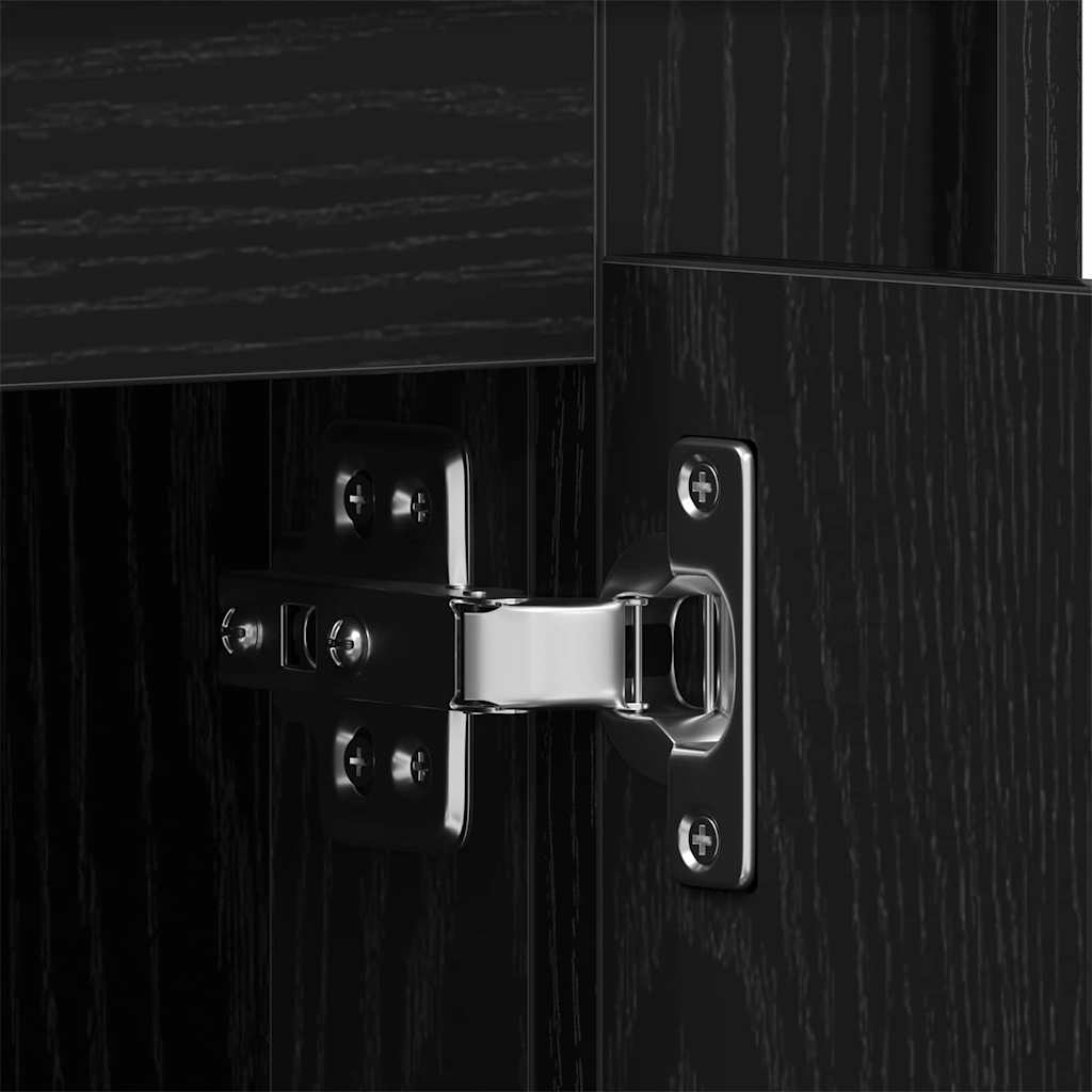 Cabinet TV Stejar negru 80 x 35 x 45 cm Lemn compozit GartenMobel Dekor