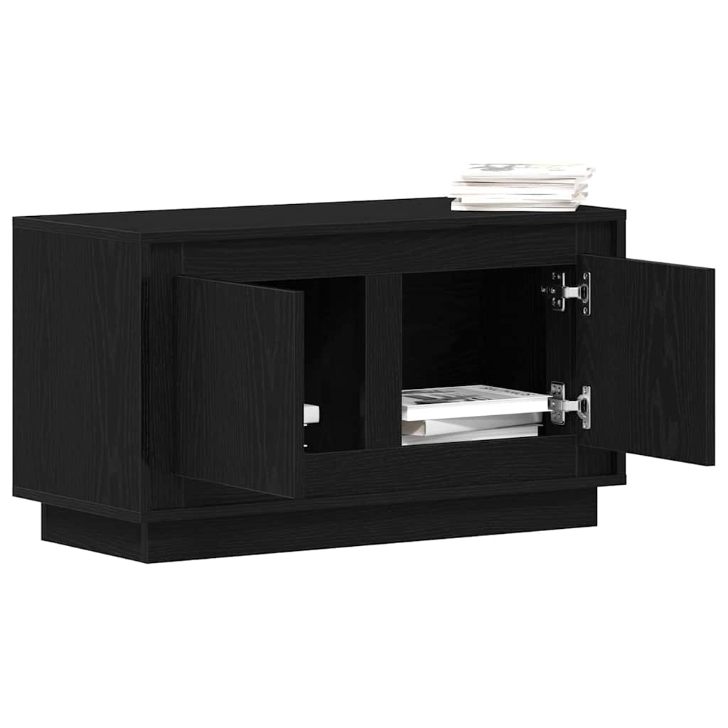 Cabinet TV Stejar negru 80 x 35 x 45 cm Lemn compozit GartenMobel Dekor