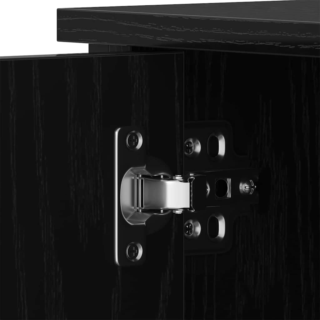 Cabinet TV Stejar negru 80 x 40 x 50 cm Lemn compozit GartenMobel Dekor