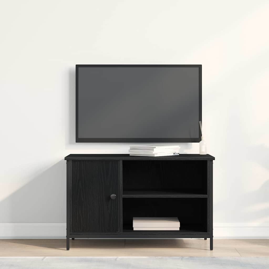 Cabinet TV Stejar negru 80 x 40 x 50 cm Lemn compozit GartenMobel Dekor