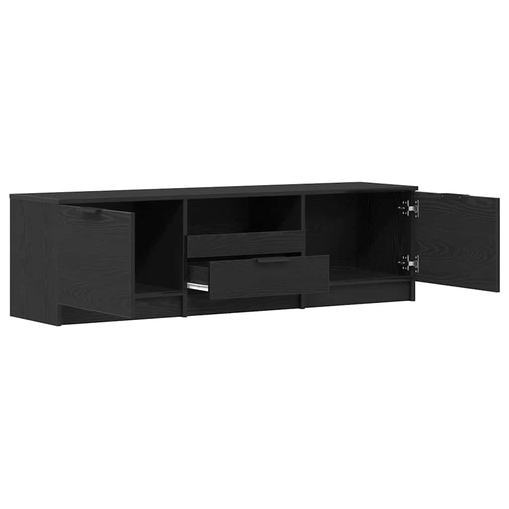 Cabinet TV cu sertar Negru 140 x 35 x 40 cm Lemn compozit GartenMobel Dekor