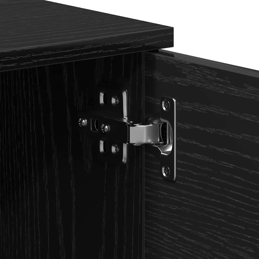 Cabinet TV cu sertar Negru 140 x 35 x 40 cm Lemn compozit GartenMobel Dekor