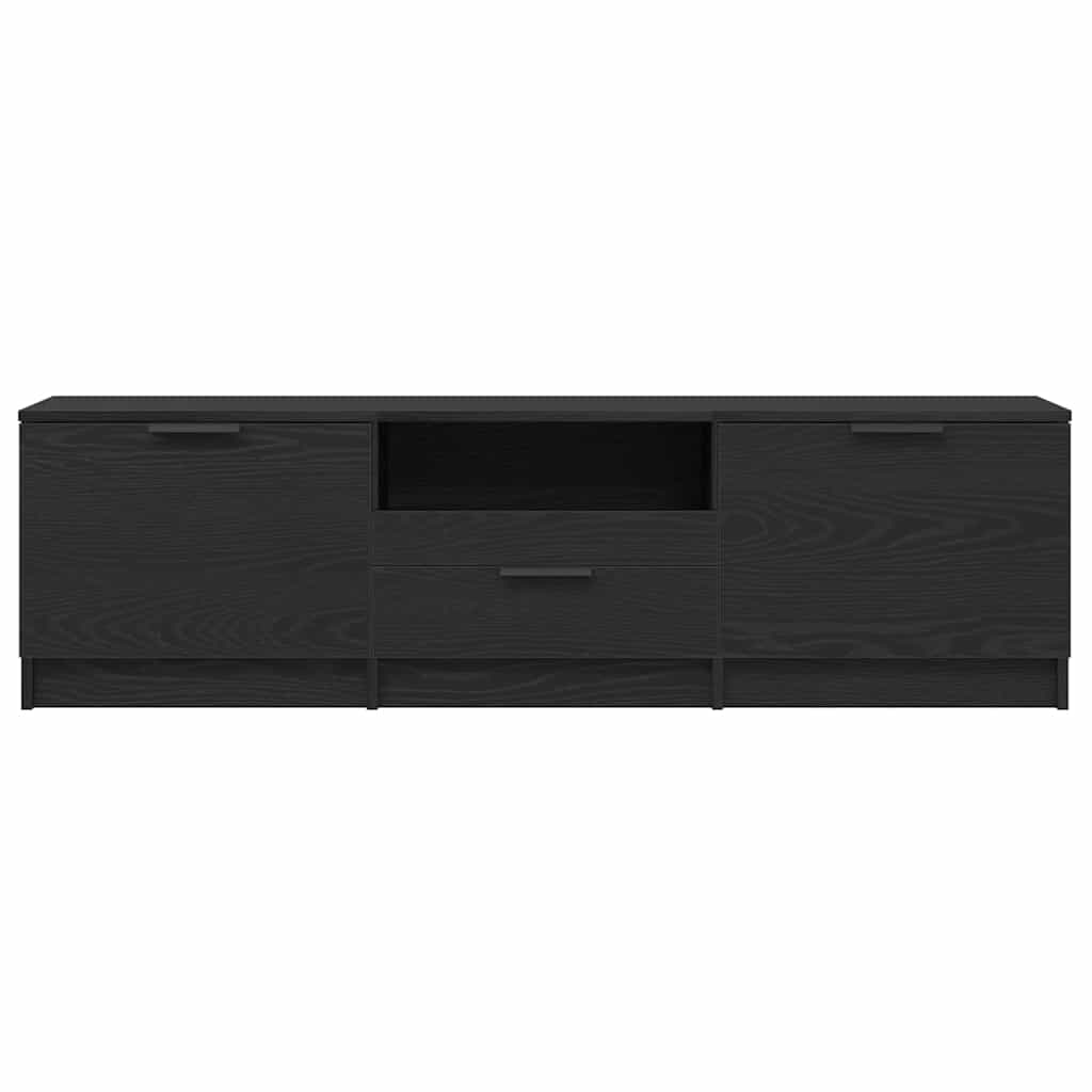 Cabinet TV cu sertar Negru 140 x 35 x 40 cm Lemn compozit GartenMobel Dekor