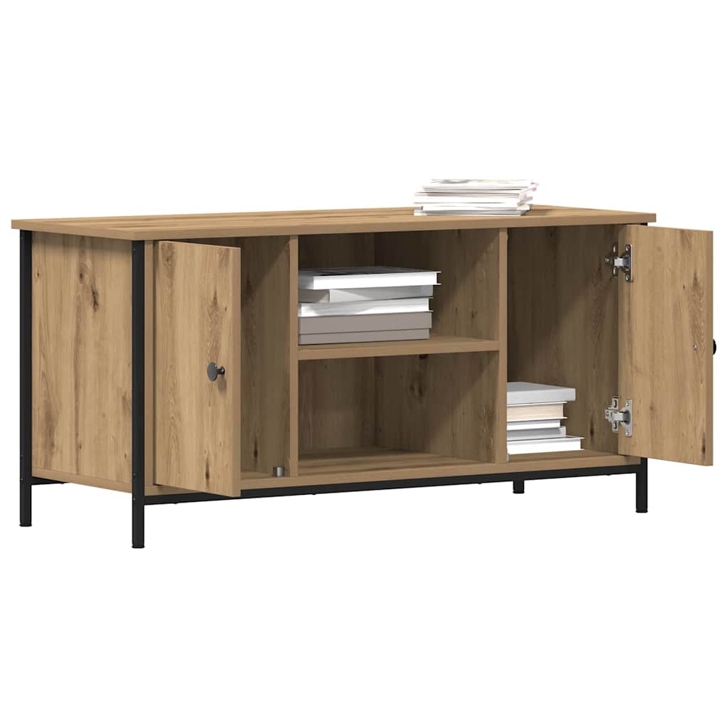 Cabinet TV stejar artizanal 100 x 40 x 50 cm Lemn compozit GartenMobel Dekor