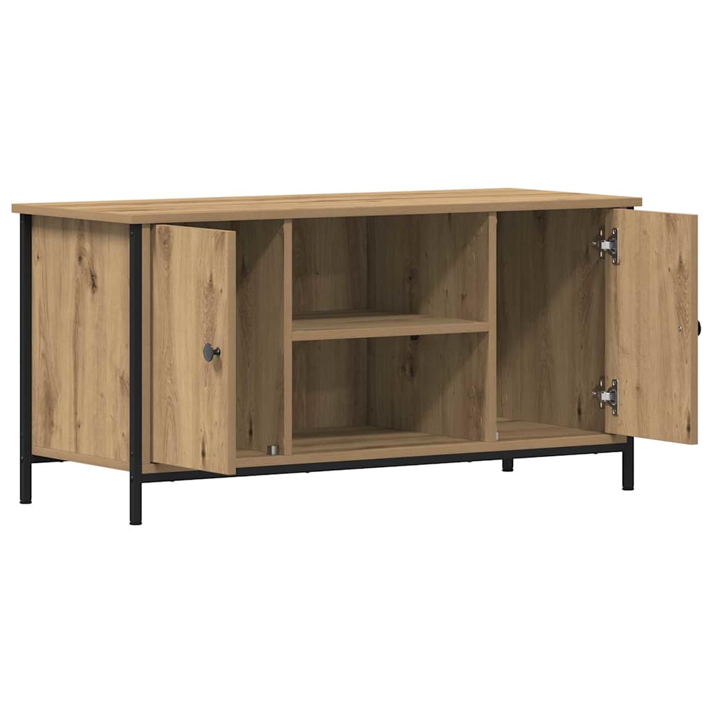 Cabinet TV stejar artizanal 100 x 40 x 50 cm Lemn compozit GartenMobel Dekor