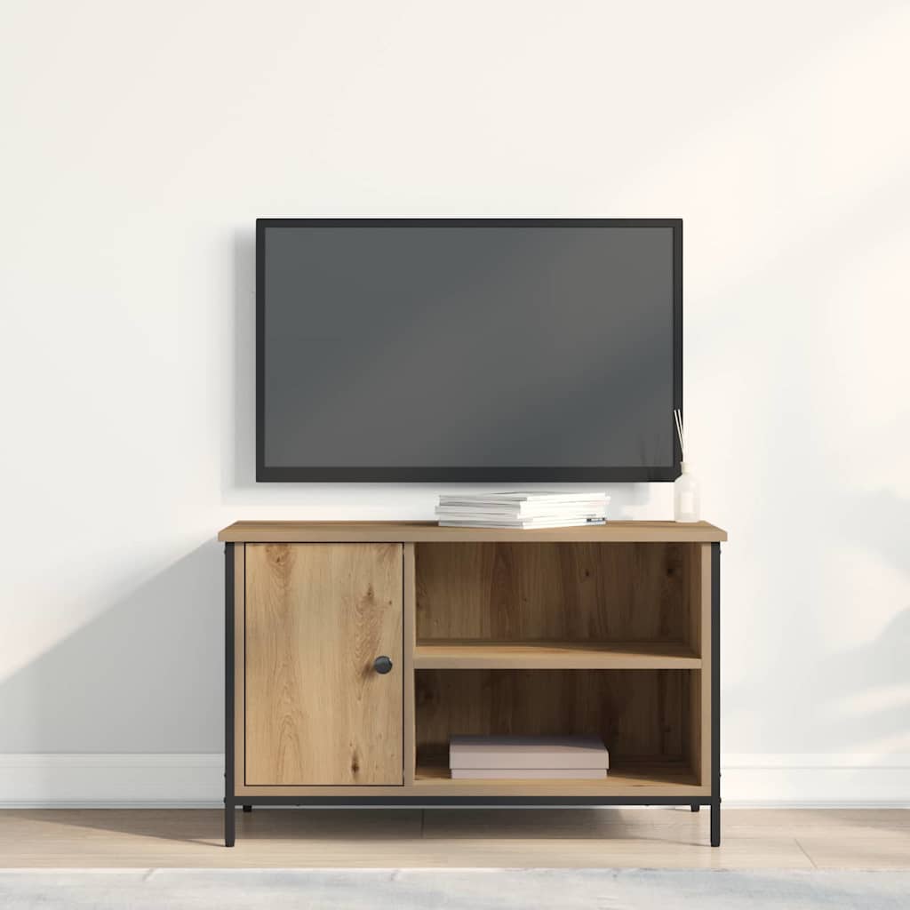 Cabinet TV stejar artizanal 80 x 40 x 50 cm Lemn compozit GartenMobel Dekor