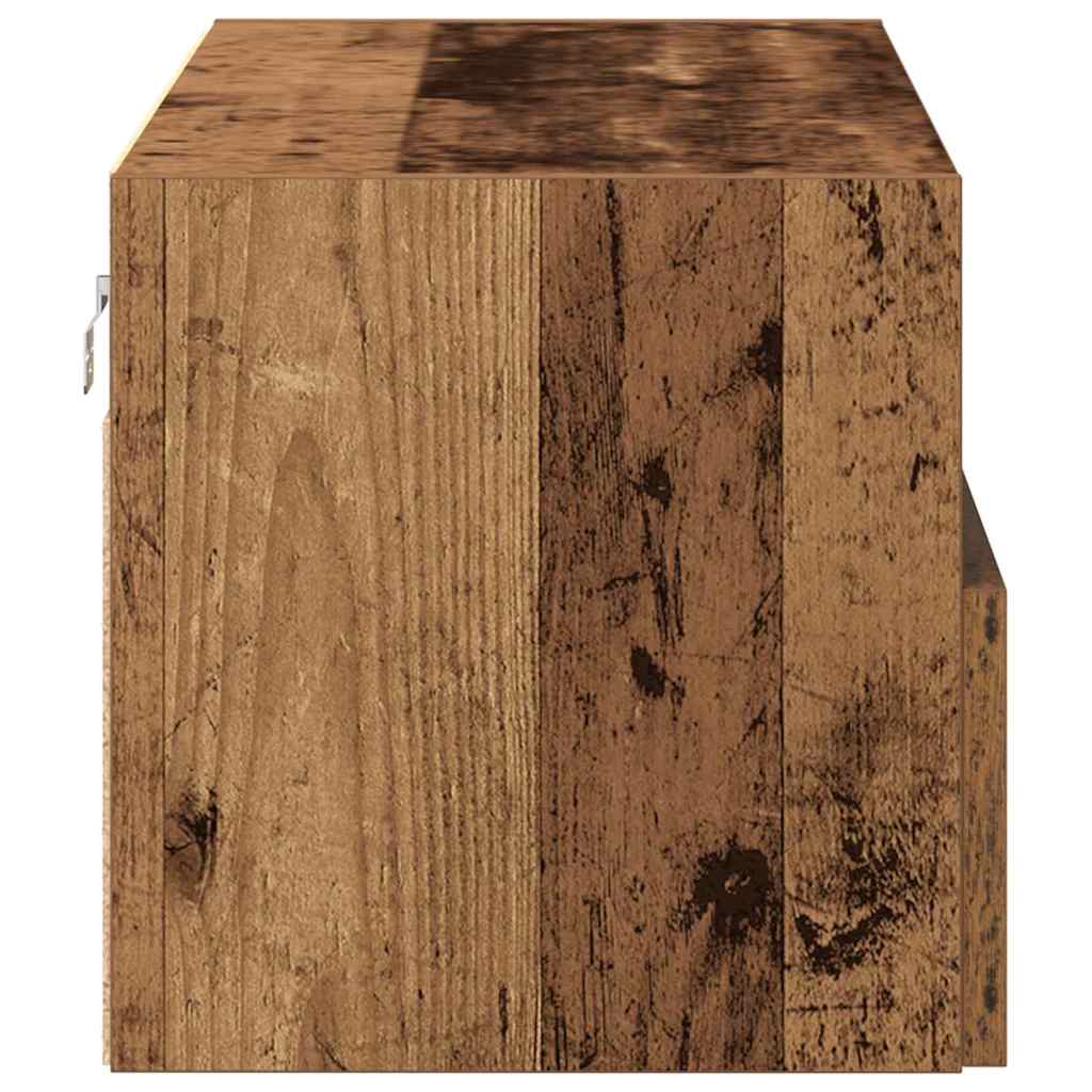 Dulap TV de perete Pe perete 2 pcs Lemn Vechi 100 x 30 x 30 cm GartenMobel Dekor