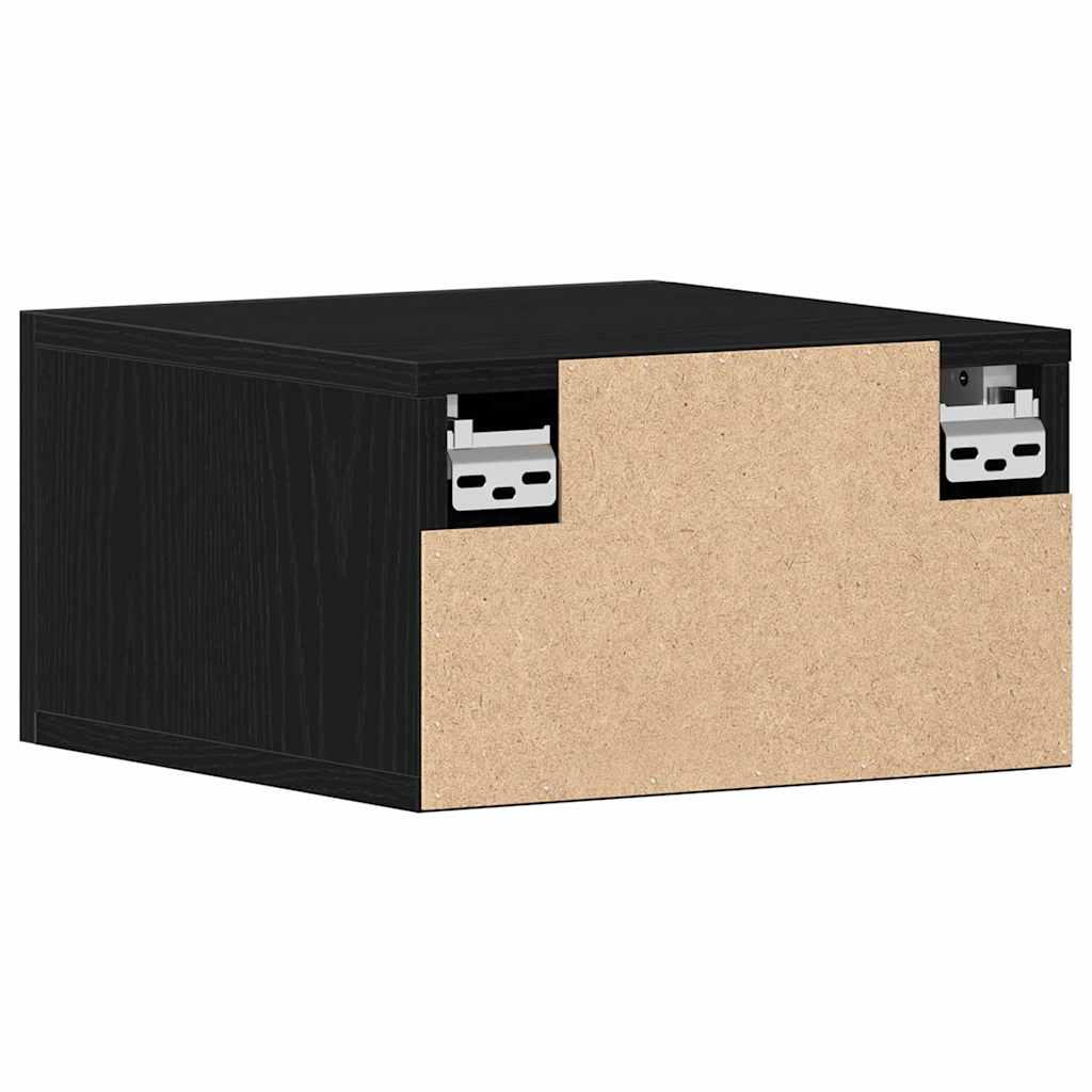 Noptieră suspendată 2 pcs Stejar negru 35 x 35 x 20 cm GartenMobel Dekor