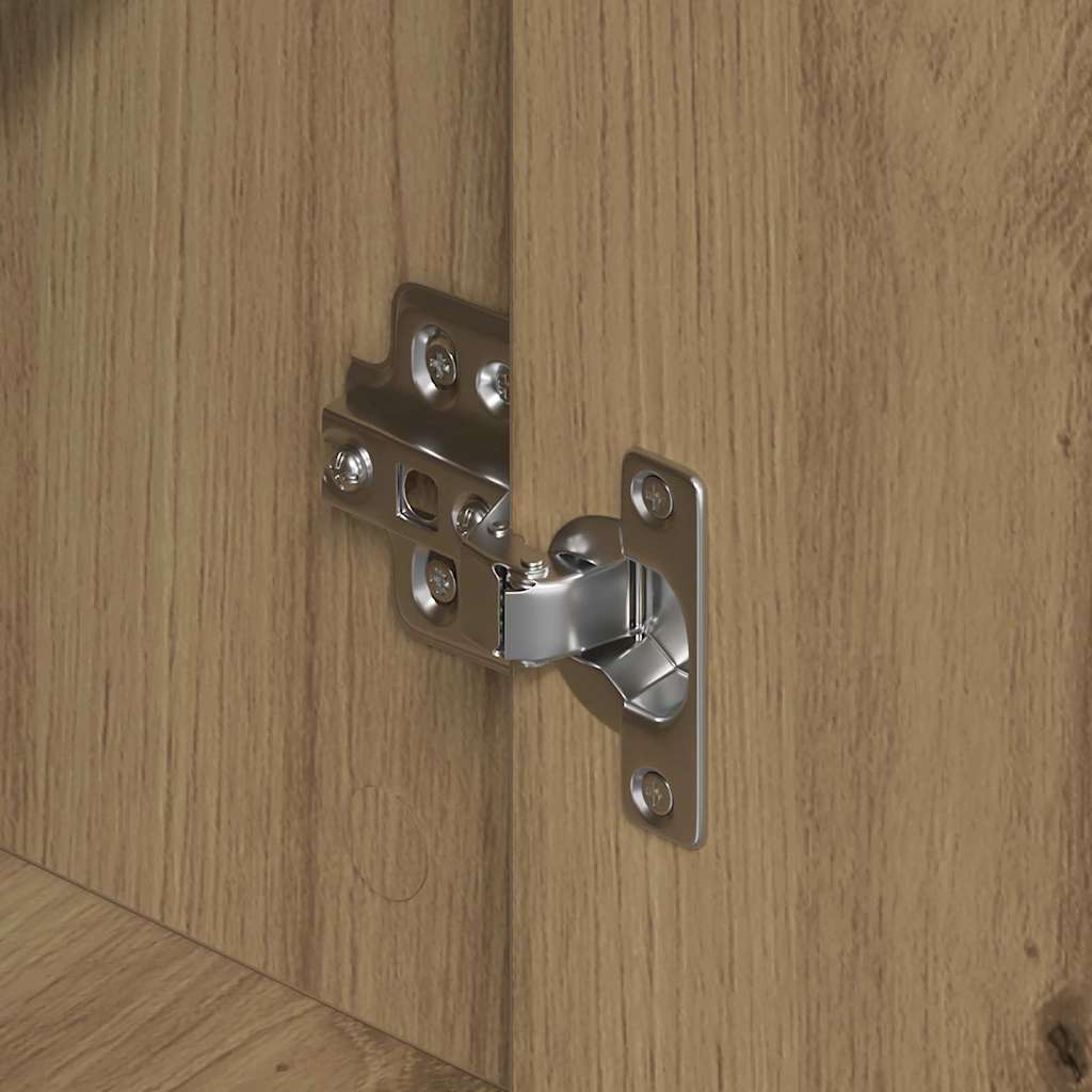 Bufet cu sertar stejar artizanal 60 x 31 x 84 cm Lemn compozit GartenMobel Dekor