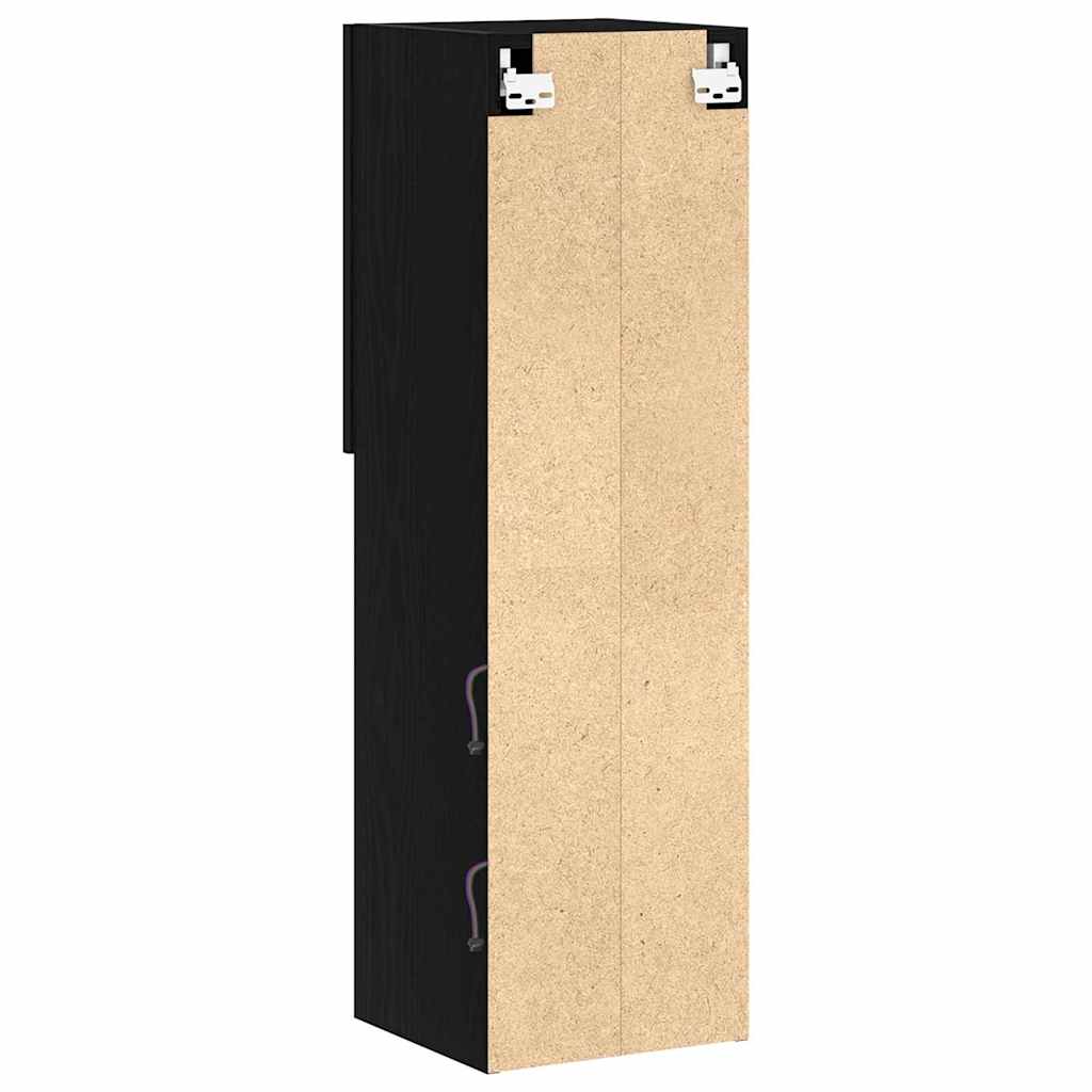 Cabinet TV 2 pcs Negru 30.5 x 30 x 102 cm Lemn compozit GartenMobel Dekor