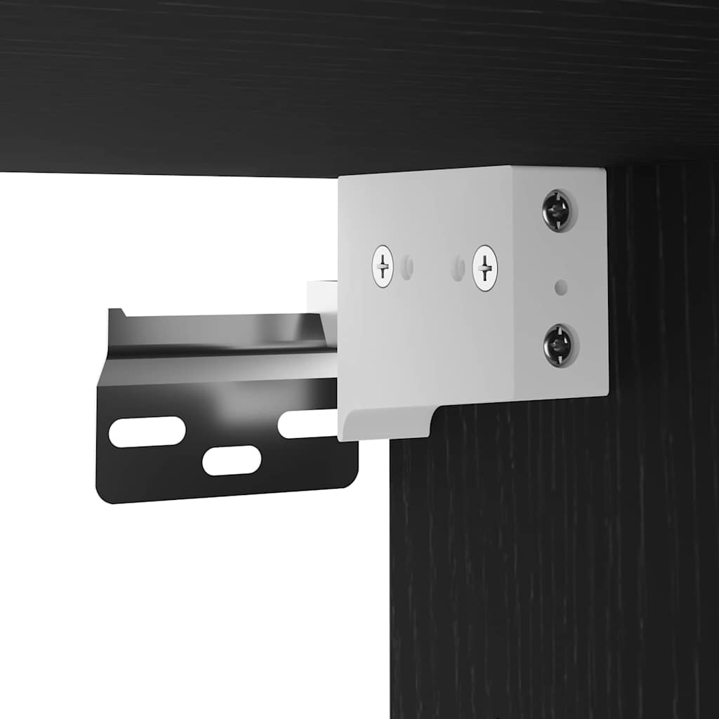 Cabinet TV 2 pcs Negru 30.5 x 30 x 102 cm Lemn compozit GartenMobel Dekor