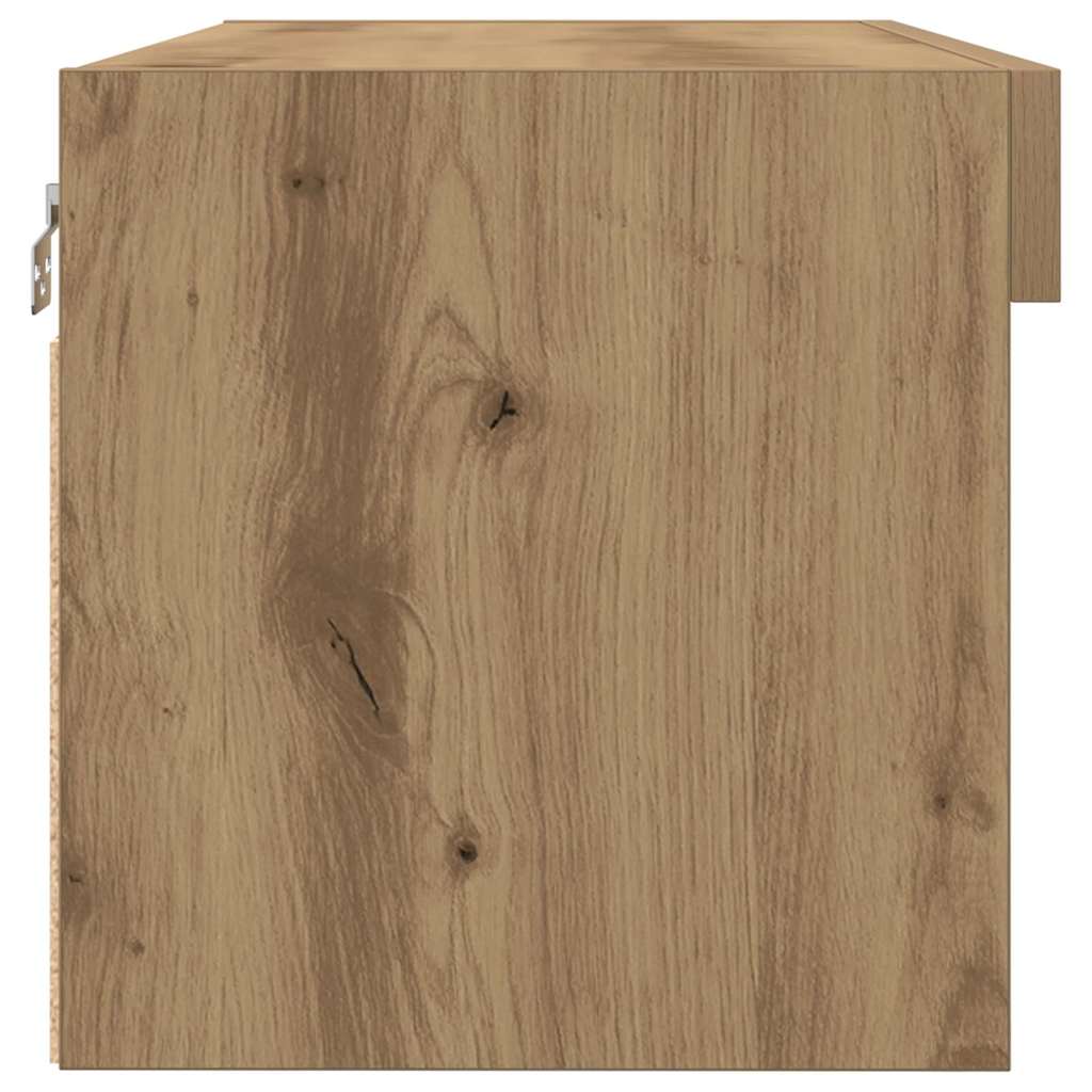 Cabinet TV 2 pcs Stejar Artizanal 80 x 30 x 30 cm Lemn compozit GartenMobel Dekor