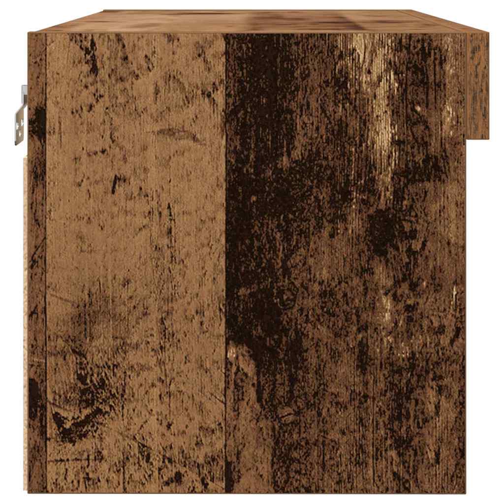 Cabinet TV Pe perete Lemn vechi 80 x 30 x 30 cm Lemn compozit GartenMobel Dekor