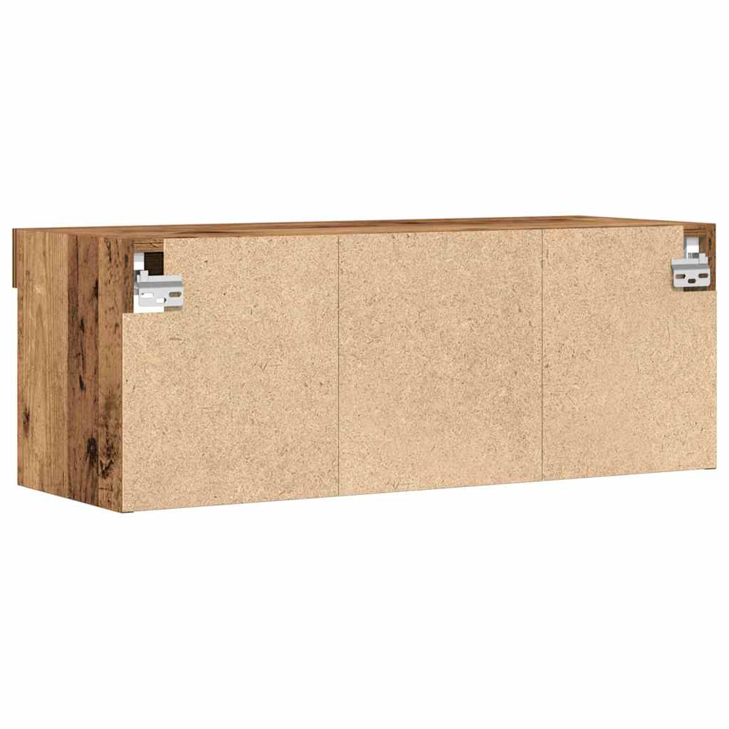 Cabinet TV Pe perete Lemn vechi 80 x 30 x 30 cm Lemn compozit GartenMobel Dekor