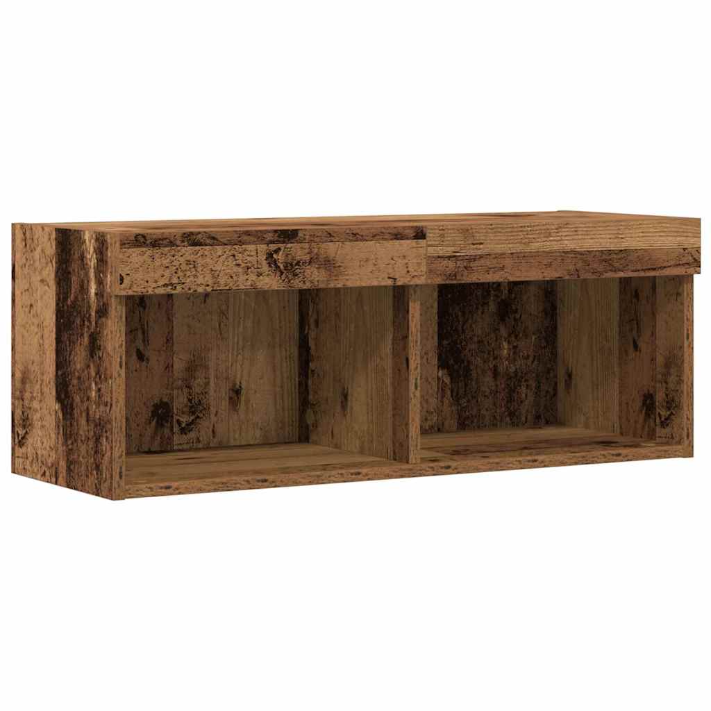 Cabinet TV Pe perete Lemn vechi 80 x 30 x 30 cm Lemn compozit GartenMobel Dekor