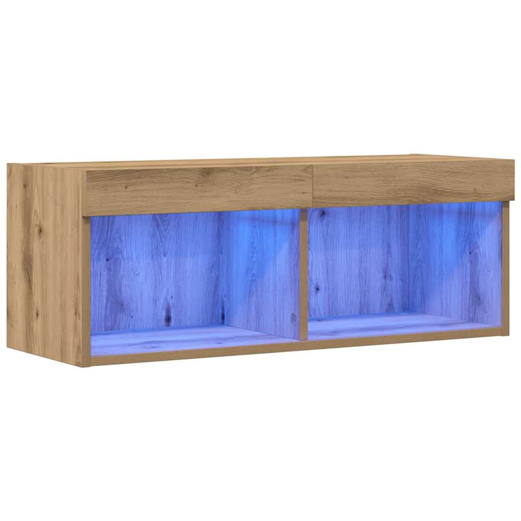 Cabinet TV stejar artizanal 80 x 30 x 30 cm Lemn compozit GartenMobel Dekor